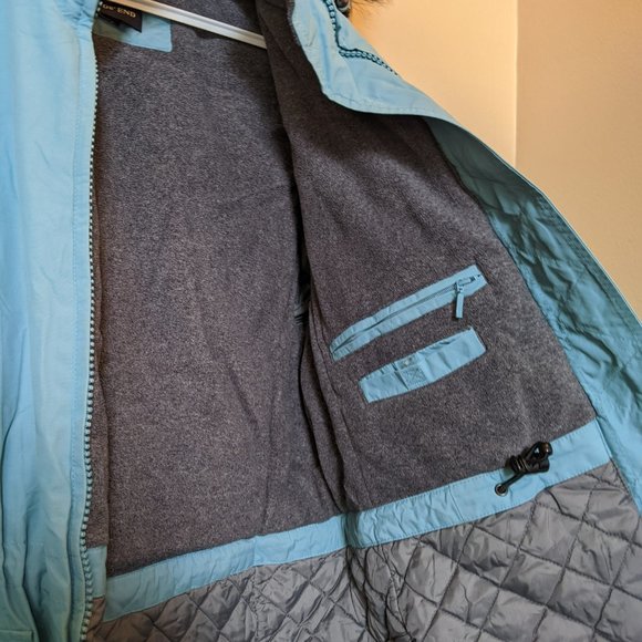 Blue Mid Length Parka - Lands End - Picture 4 of 9